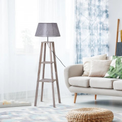 Lampă de podea cu rafturi 45 x 45 x 148 cm | gri