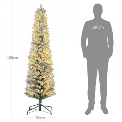 Brad artificial de Crăciun cu iluminare LED 180 cm | înzăpezit č.2