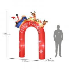 Arcadă gonflabilă de Crăciun cu Moș Crăciun | 270 cm č.2
