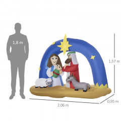 Scenea Nașterii Domnului gonflabilă de Crăciun | 157 cm č.2