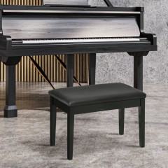 Bancă de pian cu spațiu de depozitare 75 x 35 x 49 cm | neagră