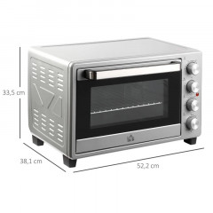 Mini cuptor 32 litri | argintiu č.2