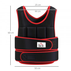Vestă de antrenament 20 kg | negru și roșu č.2