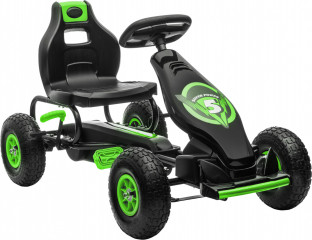 Motocart cu pedale pentru copii 121 x 58 x 61 cm | verde + negru č.1