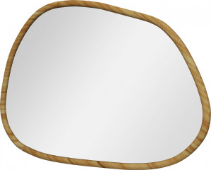 Oglindă de baie asimetrică 70x50 cm | culoare naturală č.1