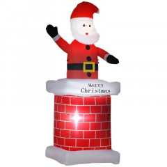 Moș Crăciun gonflabil pe horn cu lumini LED | 210 cm č.2