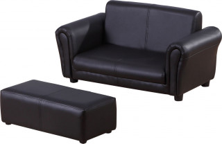 Canapea pentru copii, cu suport pentru picioare 83x42x41 cm | negru č.1