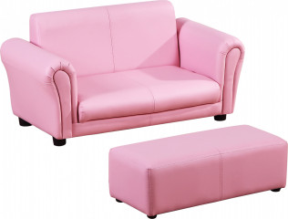 Canapea pentru copii, cu suport pentru picioare 83x42x41 cm | roz č.2