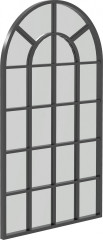 Oglindă decorativă de perete 110x62 cm | negru č.1