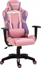 Scaun ergonomic 69x56x125,5 cm | roz și violet