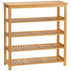 Pantofar din bambus cu 4 rafturi | 80 x 29 x 82 cm č.3