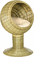 Culcuș modern pentru pisici 41x41x71,5 cm | culoare naturală č.1