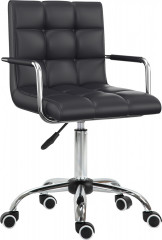 Scaun de birou pivotant 52,5x54x84-99 cm | negru č.2