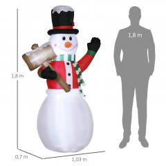Om de zăpadă gonflabil cu mesaj scris | 180 cm č.2