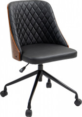 Scaun rotativ de birou 48,5x54,5x81-87 cm | negru č.1