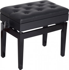 Bancă pentru pian 54,5x33x48-58 cm | negru č.1