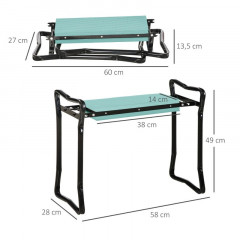 Scaun pliabil de grădină 58 x 28 x 49 cm | verde č.2
