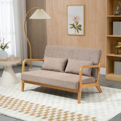 Canapea cu 2 locuri 122 x 80 x 72 cm | maro deschis č.1