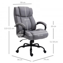 Scaun ergonomic de birou| gri deschis č.2