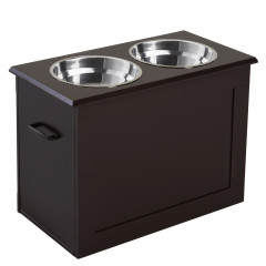 Bol pentru hrană cu spațiu de depozitare 60x30x41 cm | espresso č.1