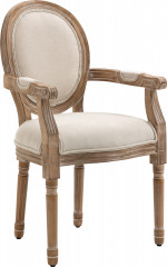 Scaun de bucătărie în design antic | crem alb č.1