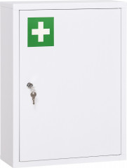 Trusă de prim ajutor suspendabilă, cu închidere securizată 40x15x53,5 cm | alb č.1