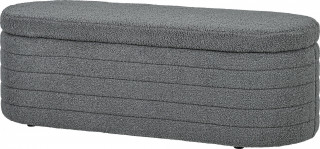 Bancă tapițată cu spațiu de depozitare 116x41x40,5 cm | gri deschis č.1