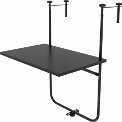 Măsuță de balcon pliabilă, suspendabilă 62x60 cm | negru č.1