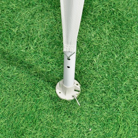 Pavilion de petrecere în grădină 6 x 3 m cu 6 pereți laterali | alb č.5