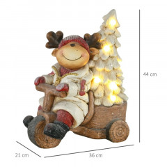 Ren de Crăciun cu brad | 44 cm č.2
