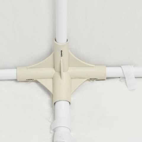 Pavilion de petrecere în grădină 6 x 3 m cu 6 pereți laterali | alb č.8