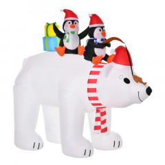 Urs polar gonflabil și pinguini | 206 cm č.2