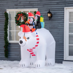 Urs polar gonflabil și pinguini | 206 cm č.1