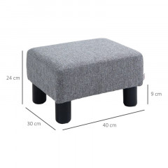 Taburet textil 40 x 30 x 24 cm | gri č.2
