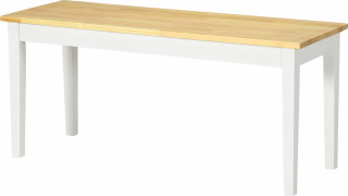 Bancă din lemn 102x36x45 cm | culoare naturală+ alb č.1