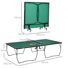 Masă pentru tenis de masă 274 x 152,5 x 76 cm | verde č.3