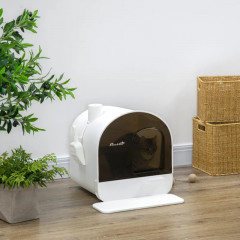 Litieră cu capac pentru pisici 43x44x47 cm | alb č.1