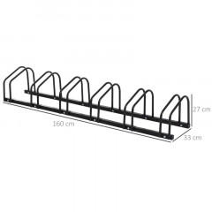 Suport pentru 6 biciclete 179x33x27 cm | negru č.2
