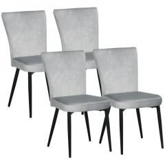 Set 4 scaune de dining 46x65x87cm| gri č.2