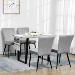Set 4 scaune de dining 46x65x87cm| gri č.1