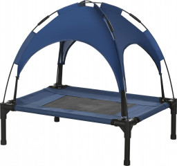 Șezlong pentru câini, cu copertină 61x46x62 cm | albastru închis č.1