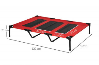 Șezlong pentru câini 122x92x23 cm | roșu č.2