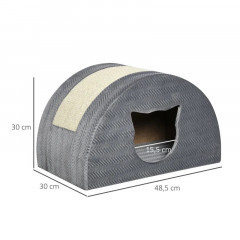 Căsuță pentru pisici 48,5x30x30 cm | gri č.2
