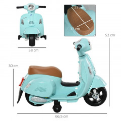 Motocicletă electrică pentru copii VESPA | verde č.3