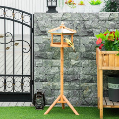 Alimentator pentru păsări, cu suport și acoperiș din zinc | 113x40x40 cm č.1
