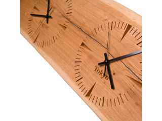 Ceas de perete cu design EARTH | cu frezare č.2
