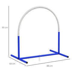 Set agilitate cu 4 arcuri pentru câini | albastru și alb č.2