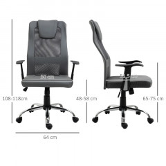 Scaun de birou ergonomic 66x73x108-118 cm | gri č.2