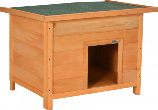 Cușcă pentru câini din lemn de brad 82x58x58 cm | culoare naturală č.1
