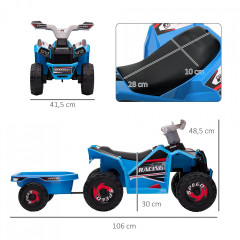 ATV cu remorcă, pentru copii | albastru č.3
